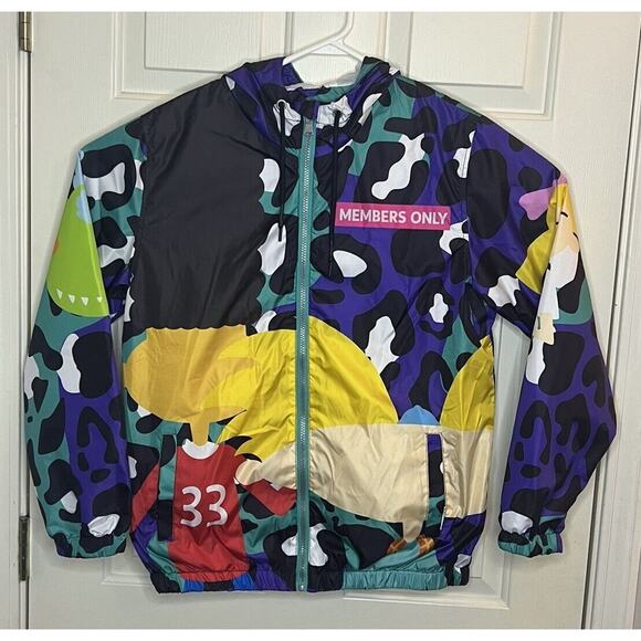 Members Only x Nickelodeon Rugrats Jacket Men’s Medium Full Zip Multicolor NWOT - Picture 1 of 10
